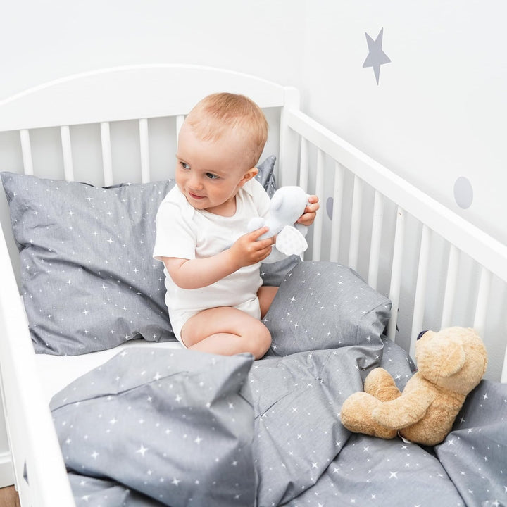 Kinderbettwäsche Baby Bettwäsche 90x120cm aus Baumwolle - Kinder Set von Duvet Cover und Kissenbezug