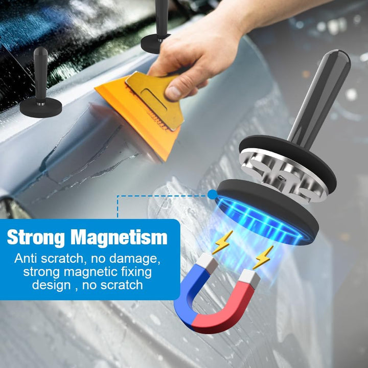 8 Stück Auto Montagemagnet, Mantagemagnet mit Griff Magnethalter Magnet für Folieren Folie Montagema