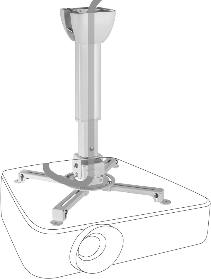 celexon neigbare Beamer-Deckenhalterung weiss Multicel 4060Pro - 40-60cm Deckenabstand - bis 15kg 40