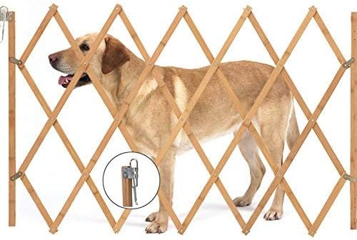 AllRight Hundeabsperrgitter Hundegitter Hundegatter Schutzgitter Treppenschutzgitter Holz Aufziehbar
