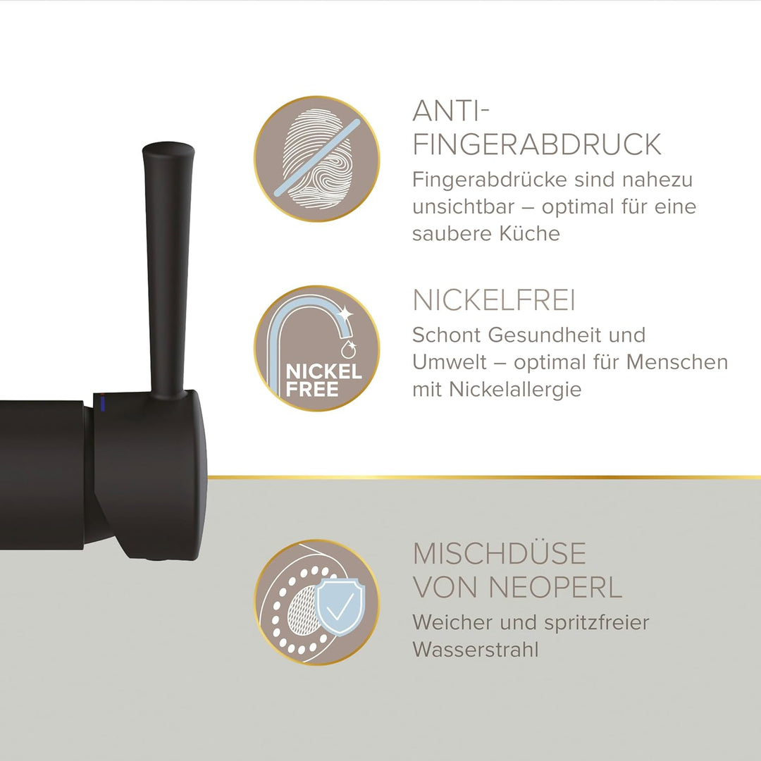 Lenz NOVA Küchenarmatur schwarz-matt 46070951