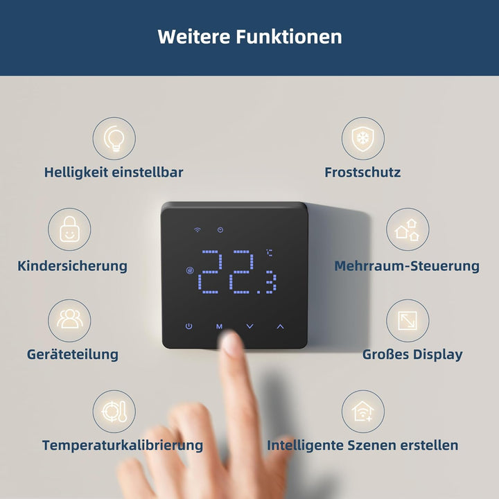 Beok Fussbodenheizung Thermostat Digital Für Elektrische Fussbodenheizung Smart WiFi Raumthermostat