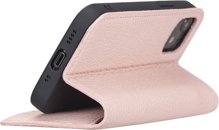 Solo Pelle aufklappbare Lederhülle kompatibel für iPhone 12 Mini in 5.4 Zoll inkl. 1 Kartenfach für