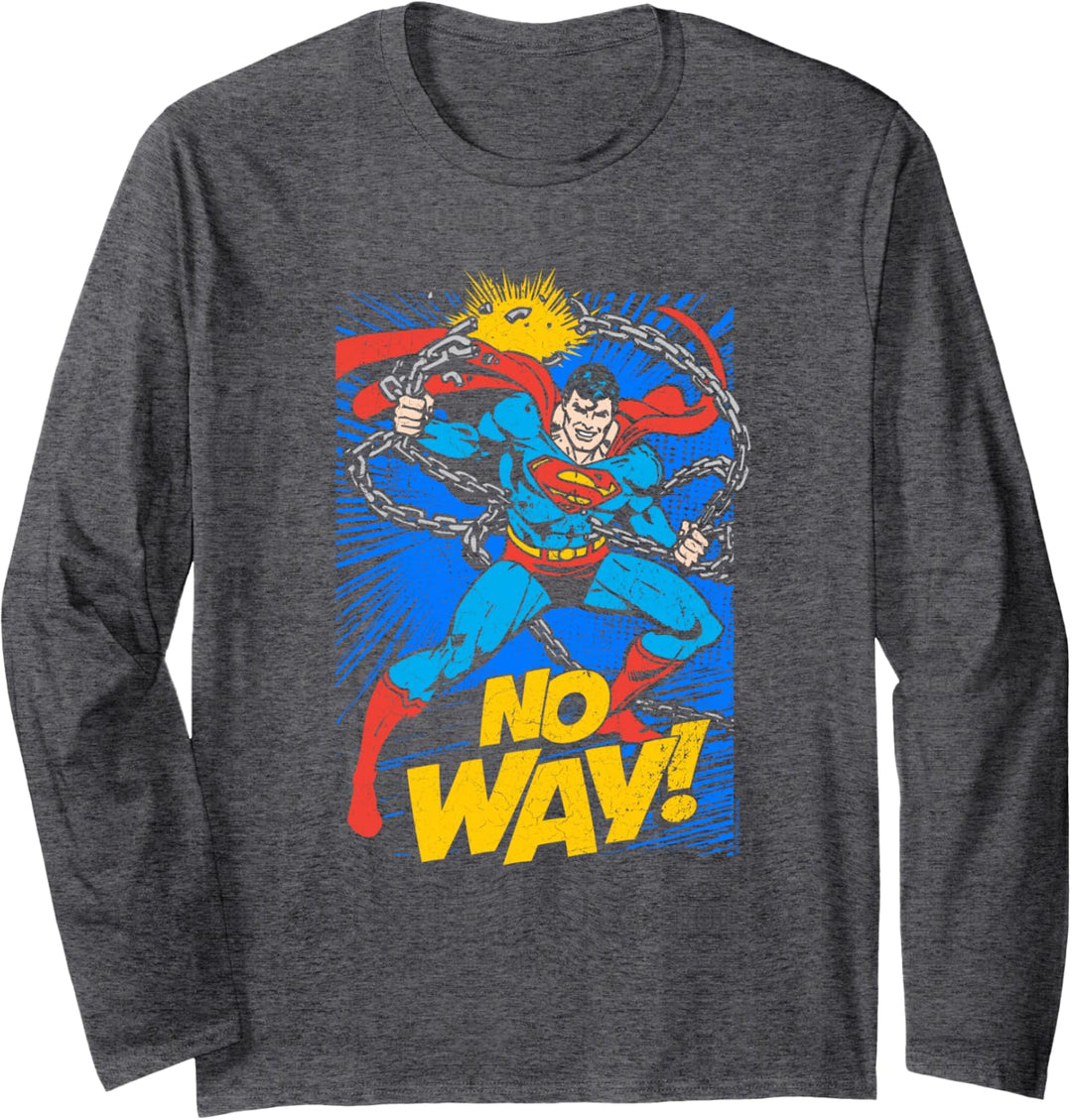 Superman No Way Langarmshirt