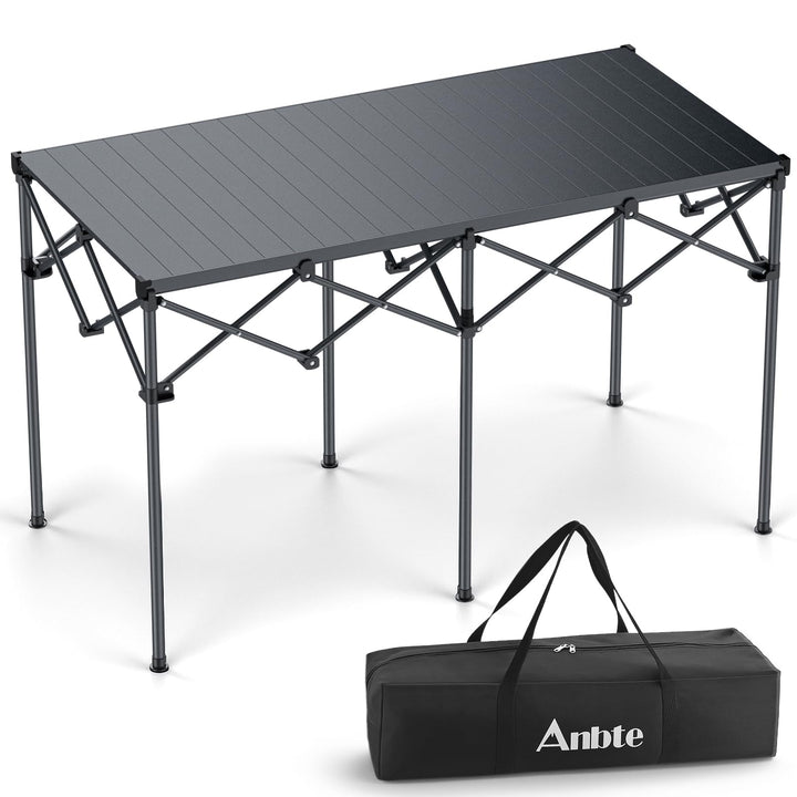 Anbte Campingtisch Grilltisch 122x60x74cm(LxBxH) Übergrösse Alu Rolltisch X-Frame Design Klapptisch