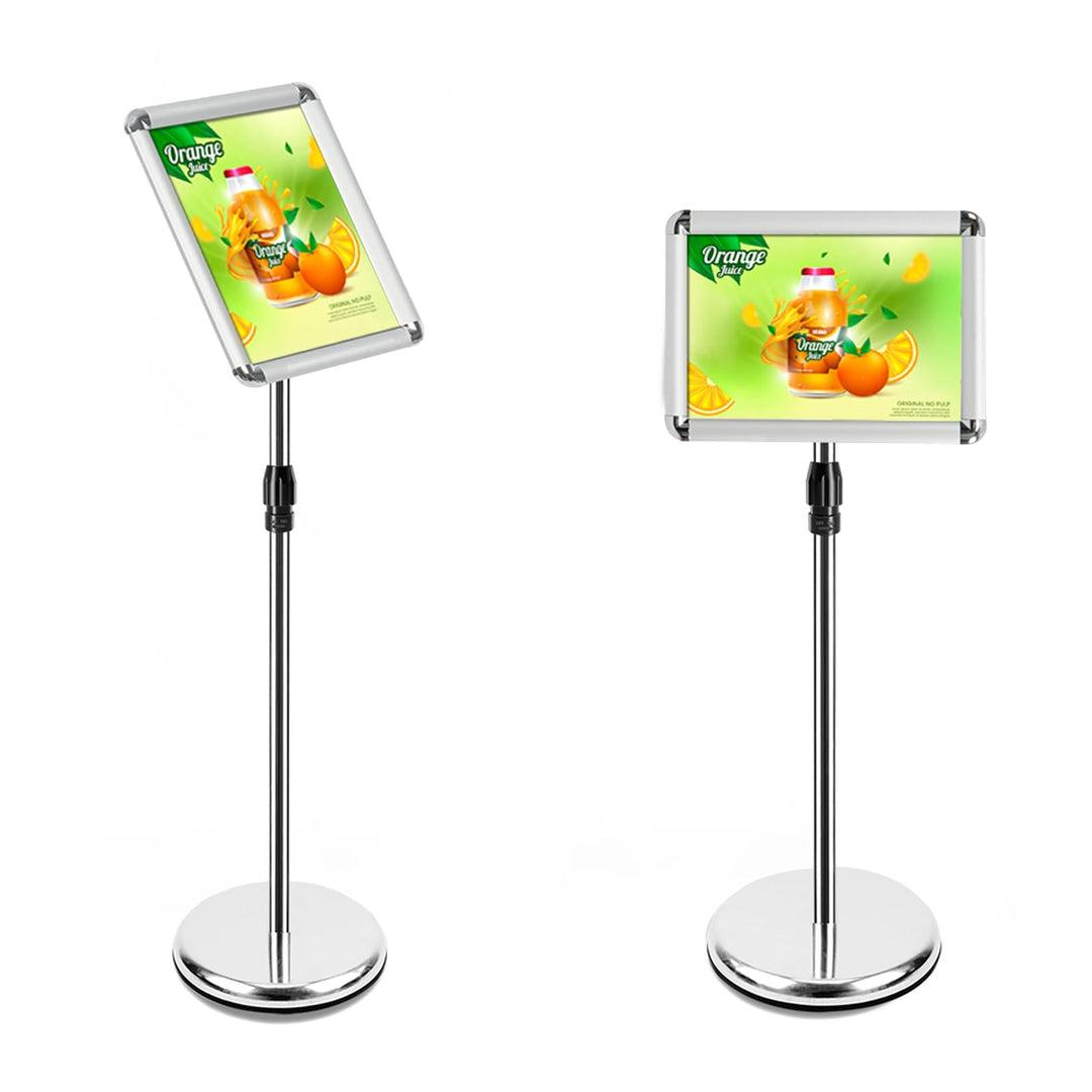Mutualsign Infoständer A4 Aluminium Plakatständer Höhenverstellbar Posterständer Informationsständer
