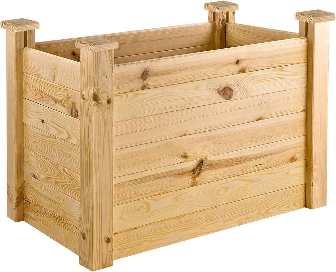 Holz Hochbeet Pflanzbeet Blumenbeet Pflanzenbeet Gartenbeet Kiefer 104x63x77 cm