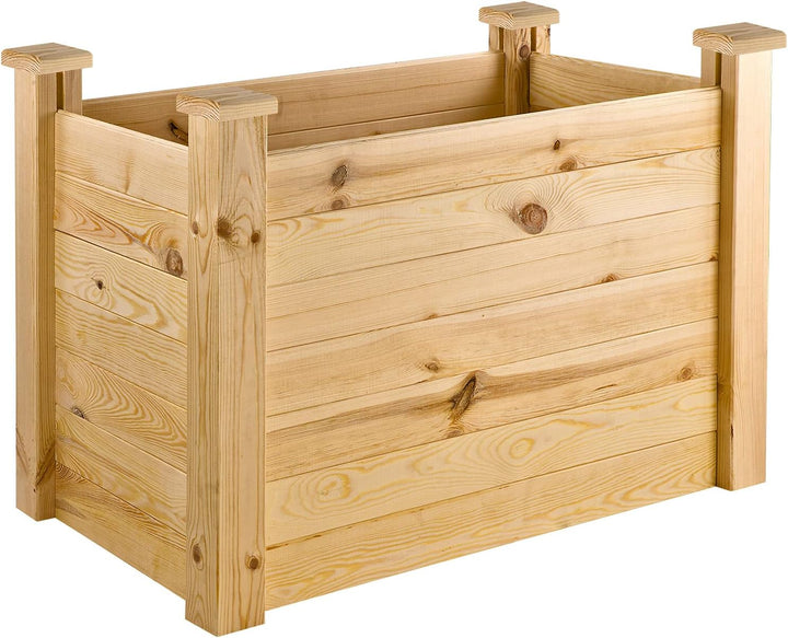 Holz Hochbeet Pflanzbeet Blumenbeet Pflanzenbeet Gartenbeet Kiefer 104x63x77 cm