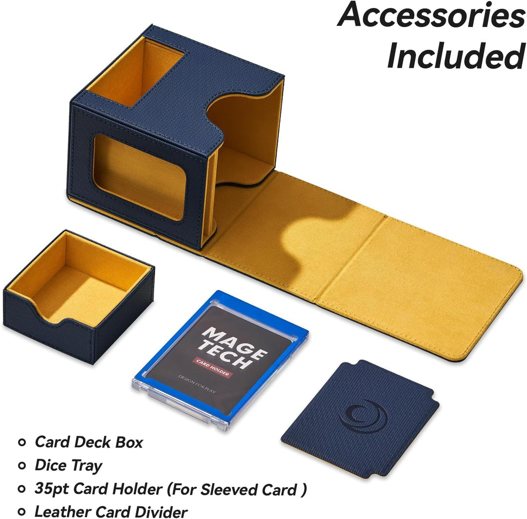 Commander Deckbox für MTG - Patentiertes Design, Commander Display, passt für 100 doppelt eingehüllt
