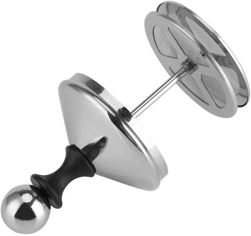 MAGT Milchaufschäumer Manuell, 800ml Edelstahl Milchschäumer Doppel Mesh Kaffeeschäumer Milchschaum