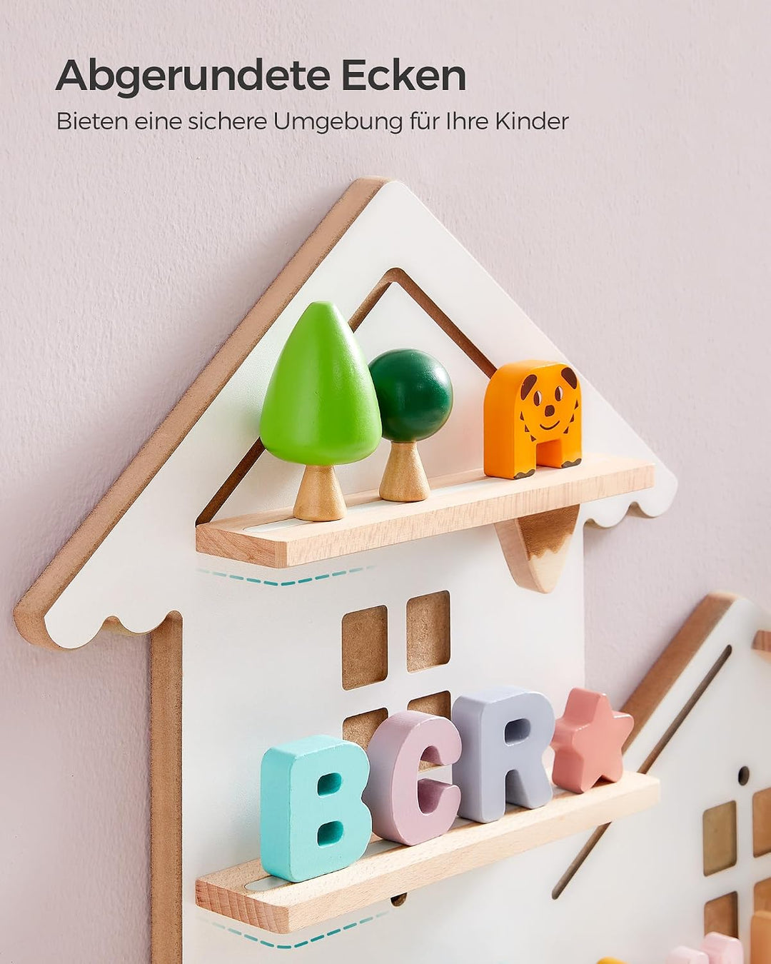SONGMICS Regal für Toniebox, Wandregal für 35 Figuren, Kinderregal, einfache Montage, Kinderzimmer,