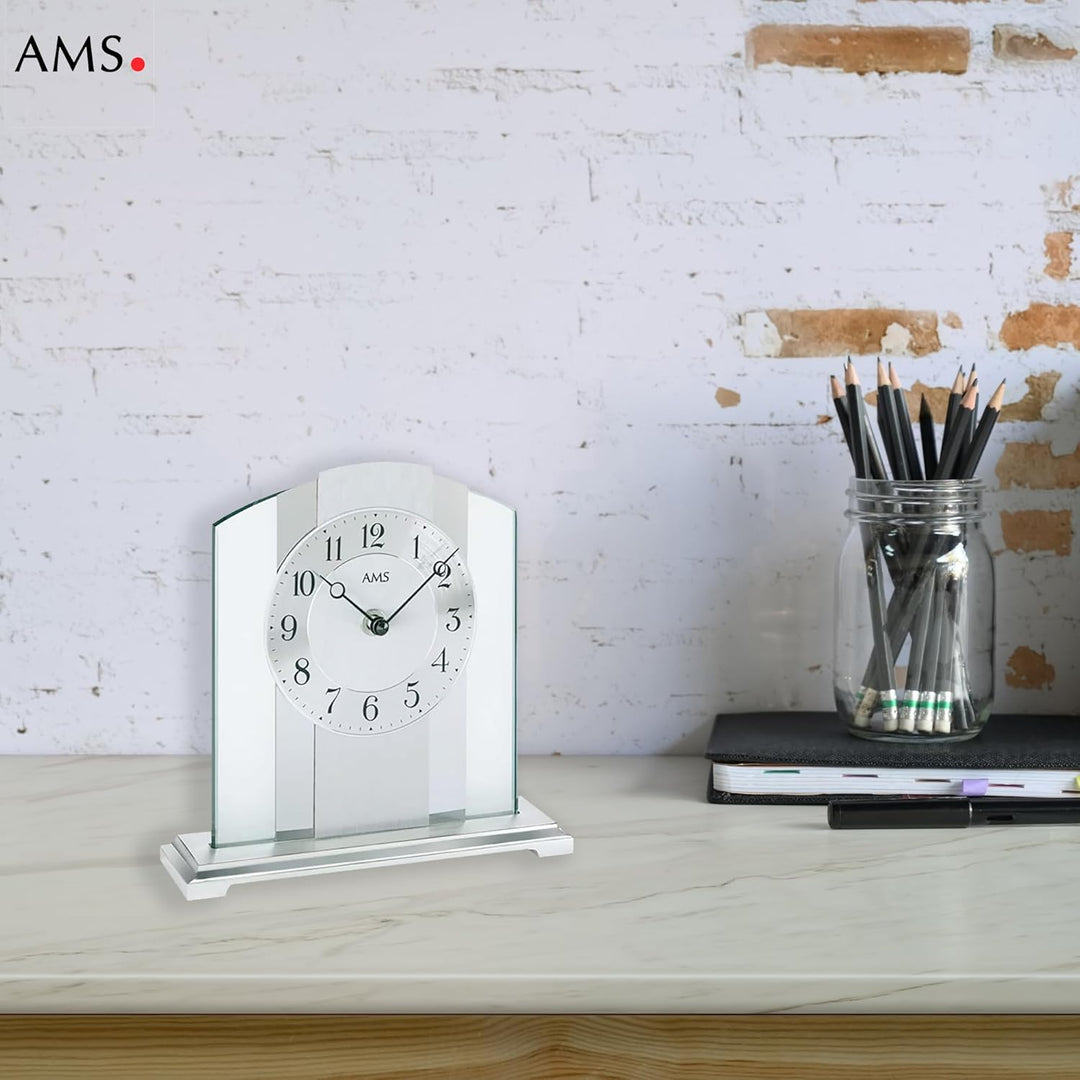 AMS Moderne Tischuhr mit Quartzwerk, batteriebetrieben - Modern Style 1120