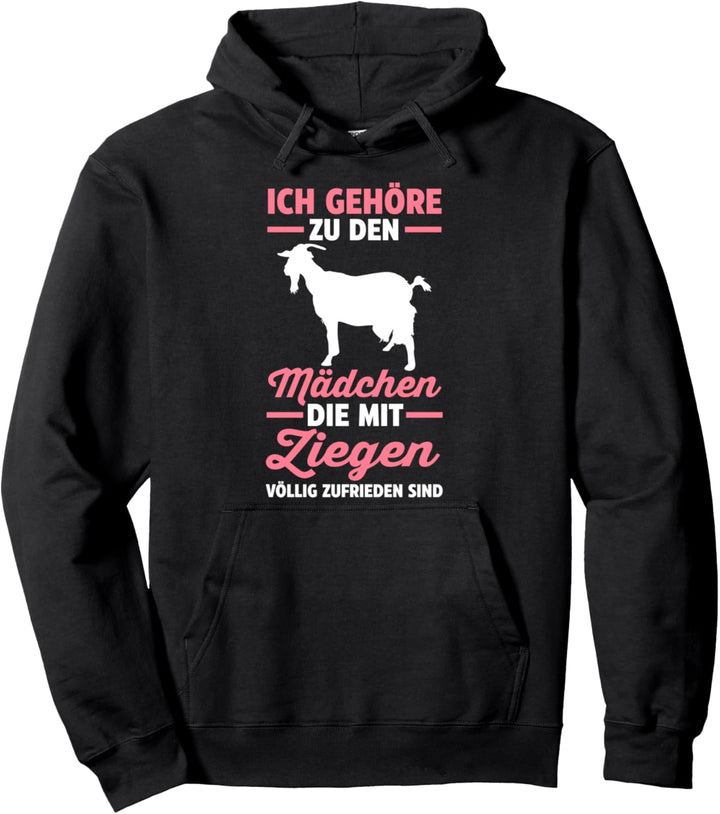 Ziegen Mädchen Bäuerin Ziegenbauer Bauernhof Pullover Hoodie
