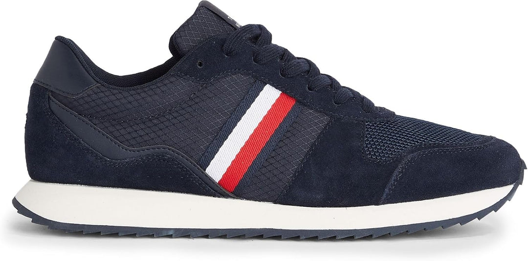 Tommy Hilfiger Herren Runner Sneaker Runner Evo Mix Sportschuhe 40 EU Wüstenhimmel, 40 EU Wüstenhimm