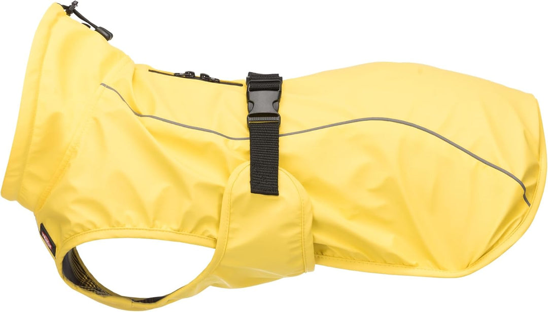 TRIXIE Regenmantel Vimy für Hunde XS gelb – Hunde-Regenjacke mit reflektierenden Elementen für mehr