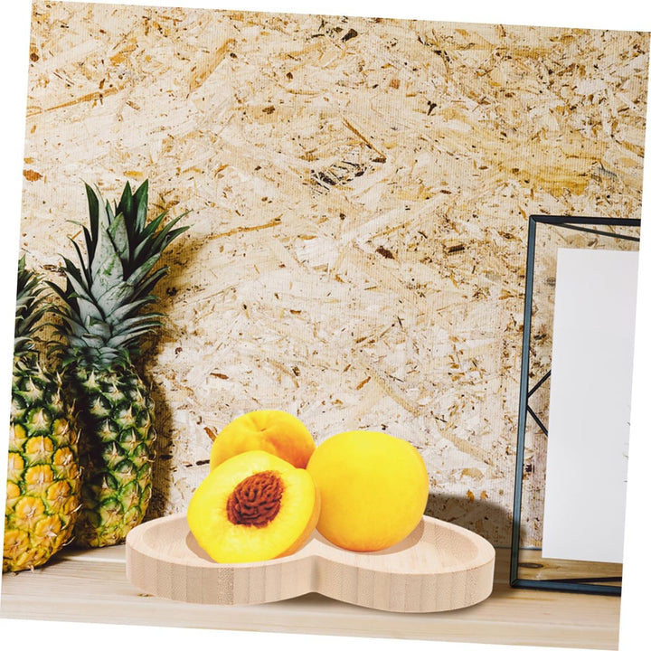 Ciieeo Elegantes Holztablett in Herzform Servierteller für Desserts Snacks Obst Leicht Zu Tragen Vie