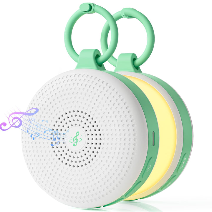White Noise Machine Baby mit Nachtlicht, einschlafmusik mit 30 Sounds, Weisses Rauschen Gerät für Ne