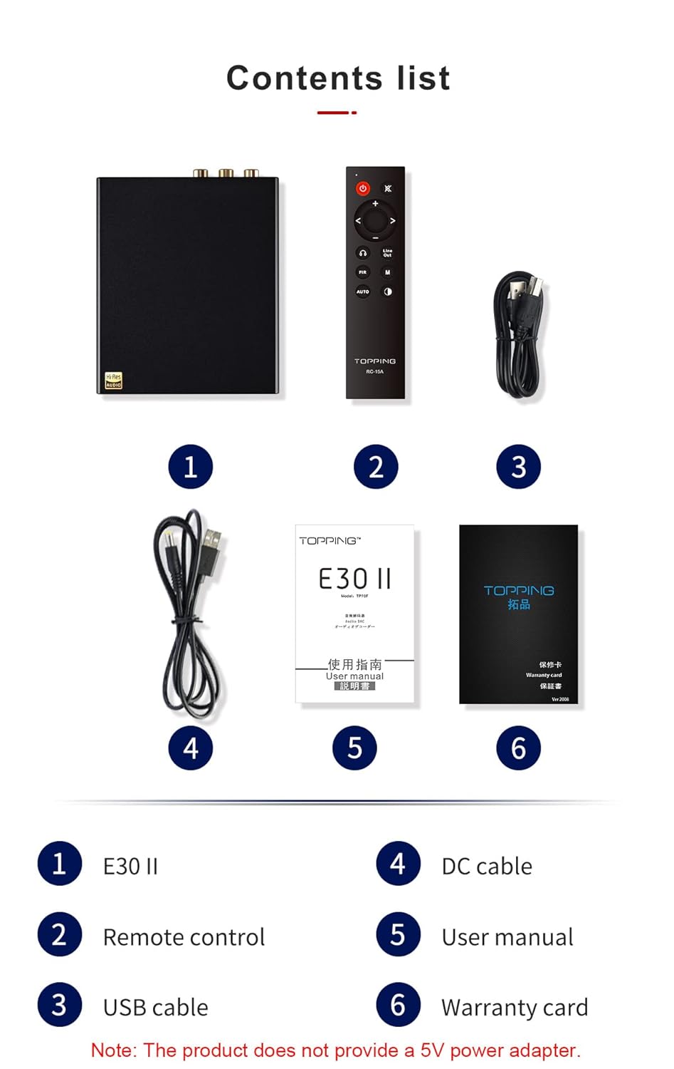 Topping E30II DAC USB Hi-Res (schwarz)