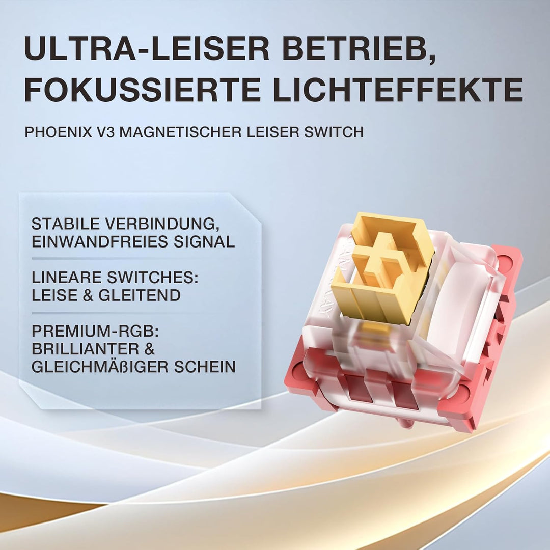 GK GAMAKAY Hall Effekt Magnetschalter, Linear Silent-Magnetschalter 0,005mm RT, nur für HE Gaming-Ta