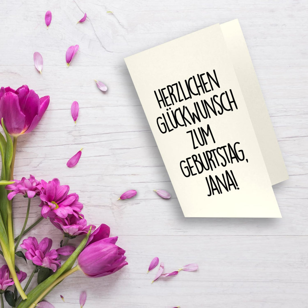 50 Faltkarten B6 - Natur-Weiss - PREMIUM QUALITÄT - 11,5 x 17 cm - sehr formstabil - für Drucker gee