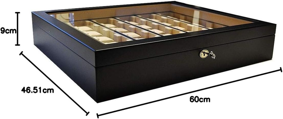 Meyer & Söhne Orig Uhrenvitrine Tischvitrine für 36 Uhren schwarz