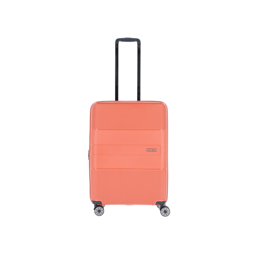 travelite 4-Rad Hartschalen Koffer mittelgross mit Dehnfalte + TSA Schloss, Gepäck Serie WAAL: Stabi