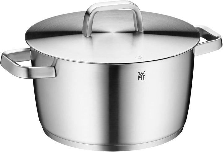 WMF Iconic Kochtopf gross 24cm, Metalldeckel, Fleischtopf Induktion 5,6l, Topf gross, Cromargan Edel