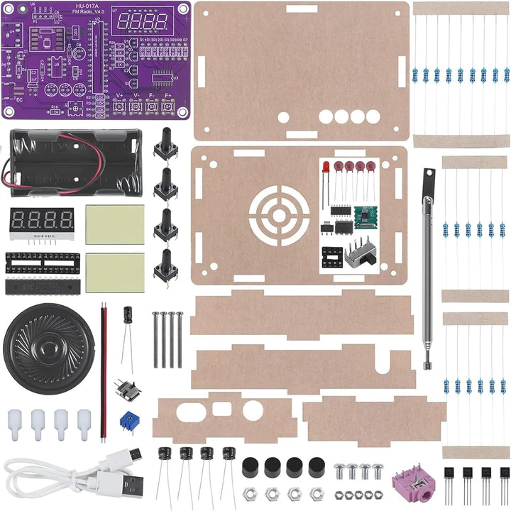 FM Radio Kits, DIY Elektronik Löt Bausatz Radio Modul, FM 87-108 MHz Lötübungs Kit Drahtloser Empfän