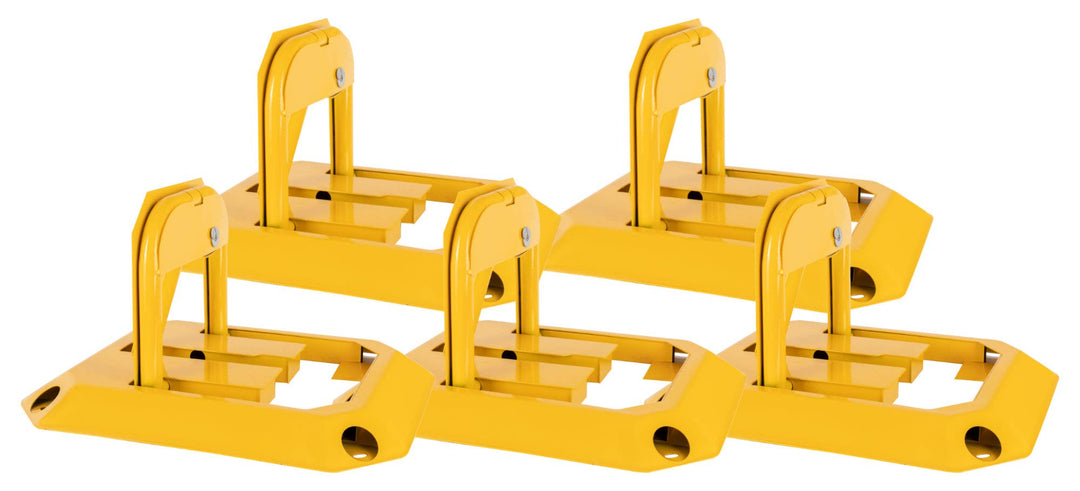 Stagecaptain PPS-30 Parkplatzschloss 5er Set - Klappbare Parkplatzsperren - Abschliessbar (3 Schlüss