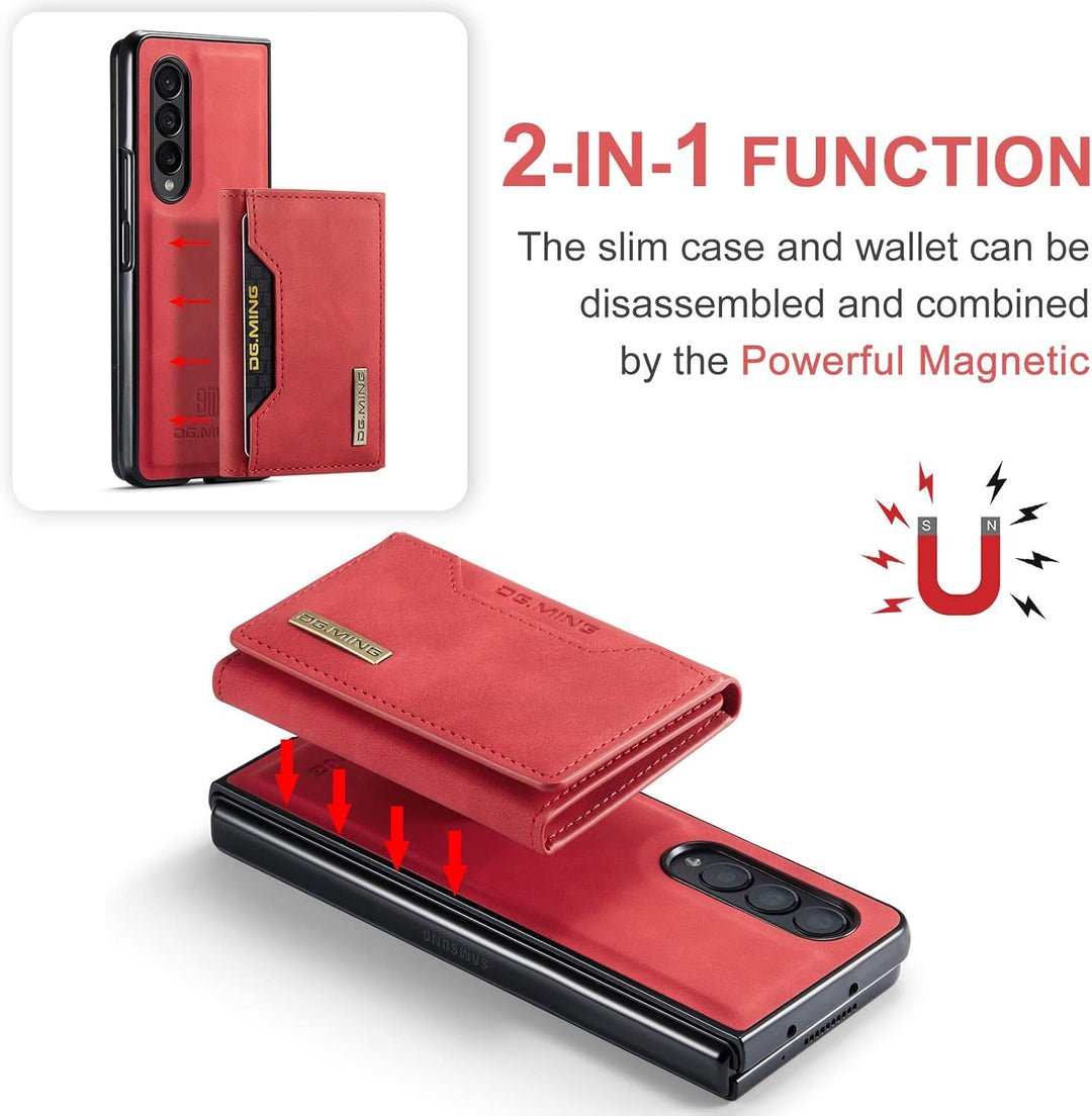 UDBKKDX 2 in 1 Handyhülle für Samsung Galaxy Z Fold 5, abnehmbare Brieftasche und magnetische Adsorp