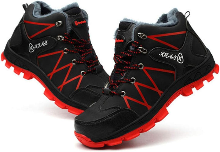 YisiNP Sicherheitsschuhe Herren Damen S3 Winter Arbeitsschuhe mit Stahlkappe Wasserdicht 41 EU Schwa