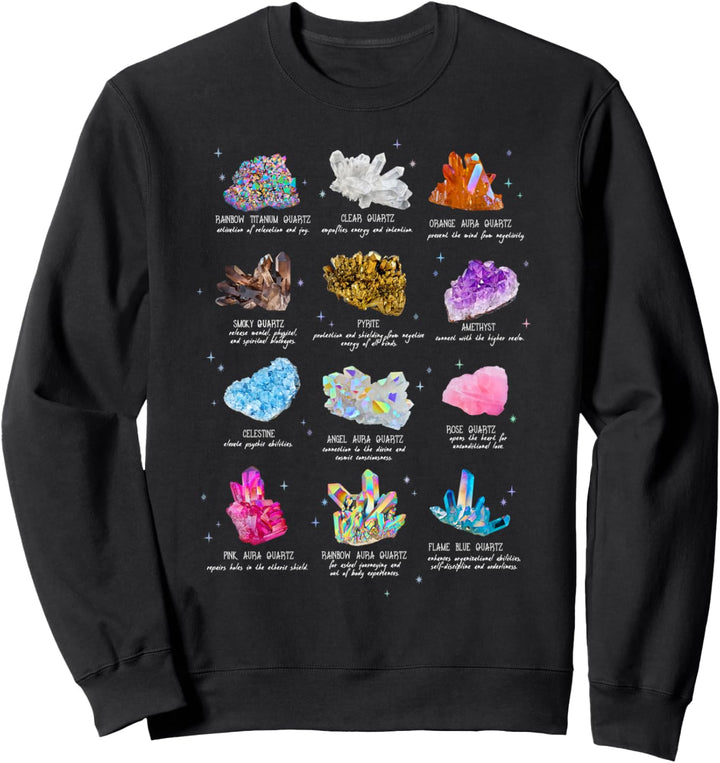 Trendy Crystals Healing Chart Sweatshirt