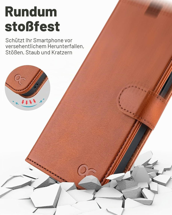 OCASE Kompatibel für iPhone 14 Hülle (2in1) Leder Stossfestes Case, Abnehmbare magnetische Hülle, Mi