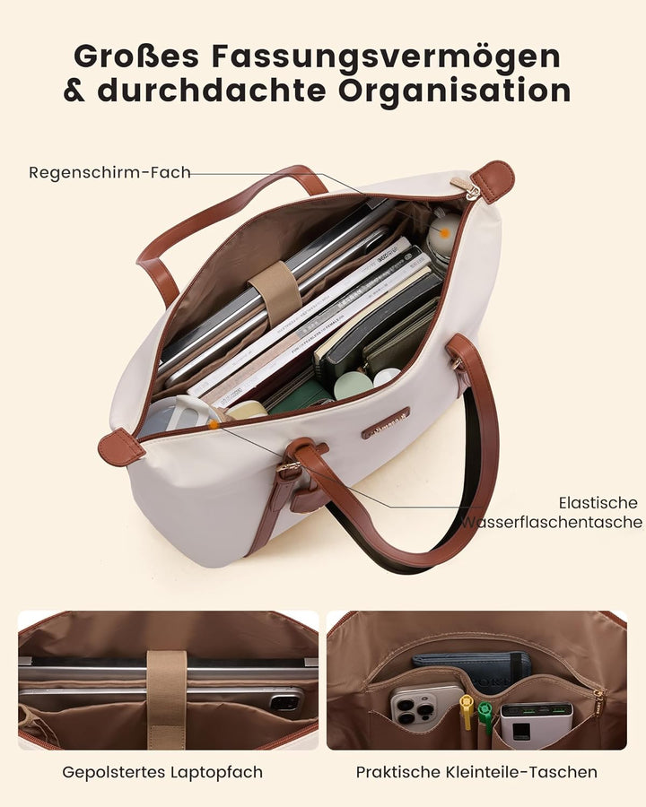 LOVEVOOK Laptoptasche Damen Handtasche Gross Shopper Tote Bag Arbeitstasche Schultertaschen Umhänget