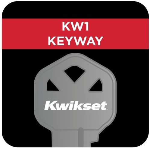 Kwikset 96870-090 Dakota Einzylinder-Griffe mit Poloknauf mit SmartKey in satiniertem Nickel (Metall