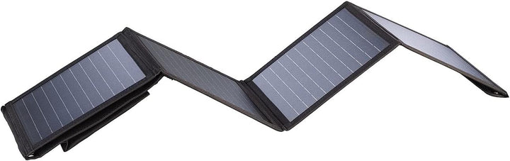 revolt Solarpanel faltbar: 28-Watt-Solar-Ladegerät mit 2 USB-Anschlüssen (5V/4,8A), faltbar, IPX4 (S