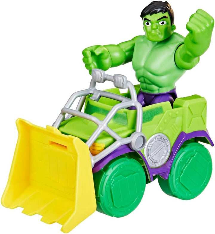 SPIDEY AND HIS AMAZING FRIENDS Marvel Hulk Schmetter Truck, Action-Figur mit Fahrzeug und Accessoire