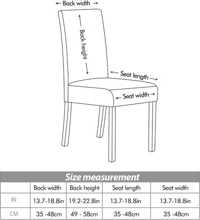 VanderHOME Stuhlhussen 4er Set Elastische Universal Esszimmerstuhl Abdeckung mit Rock Abnehmbare Was