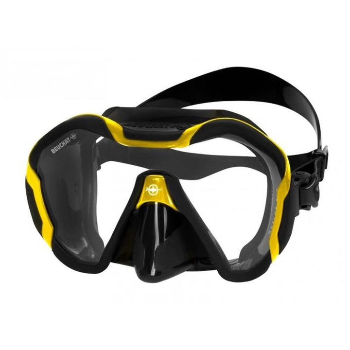 BEUCHAT Maxlux Evo Diving/Snorkelling Mask - Black/Yellow