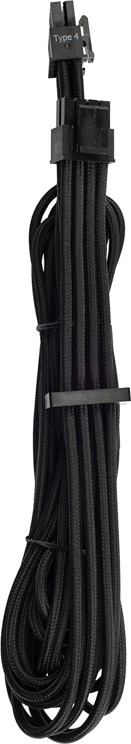 Corsair Premium Sleeved Netzteil EPS12V/ATX12V-Kabel Typ4 (Generation 4-Serie) Schwarz EPS12V/ATX12V
