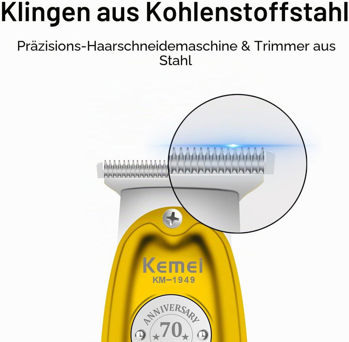 KEMEI Professionelle Haarschneidemaschine für Männer Zero Gap Trimmer Elektrisch Kabellos Bart/Haars