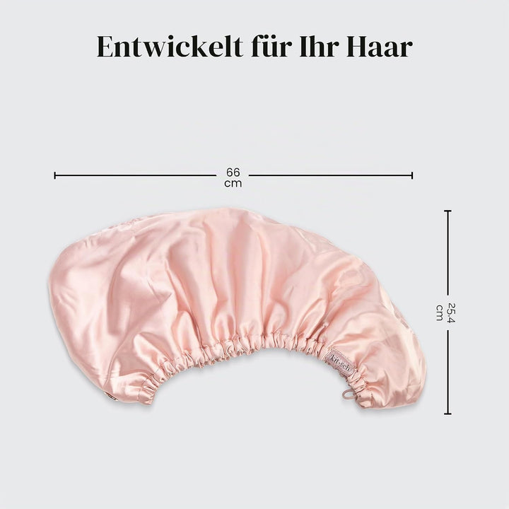 Kitsch Satin-umwickeltes Mikrofaser-Haarhandtuch, schnell trocknend, lockig, für Damen, nasses Haar,