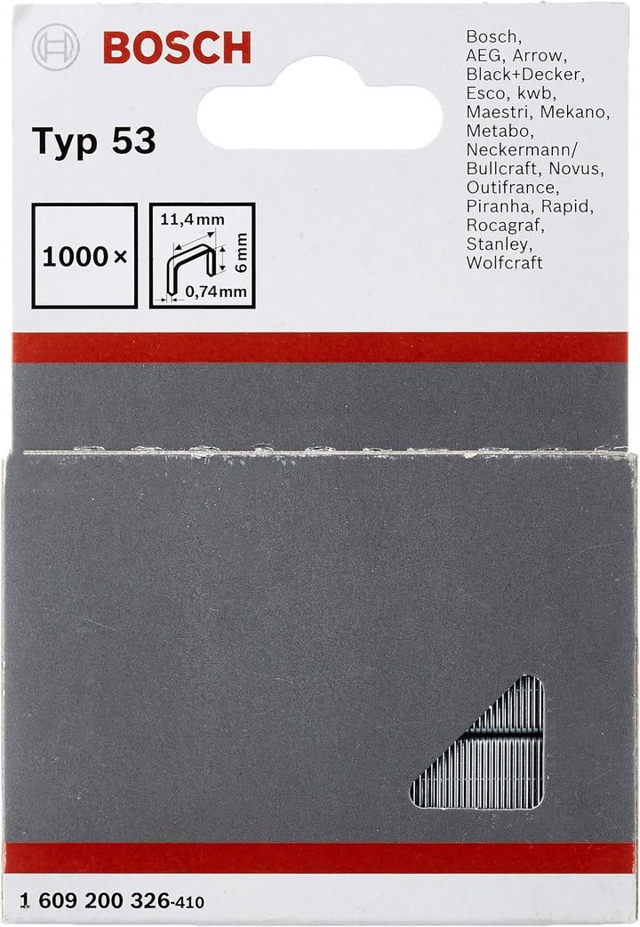 Bosch Accessories Handtacker HT 8 (Holz, Klammertyp 53) &amp; Bosch Professional 1609200326 1000 Tackerk
