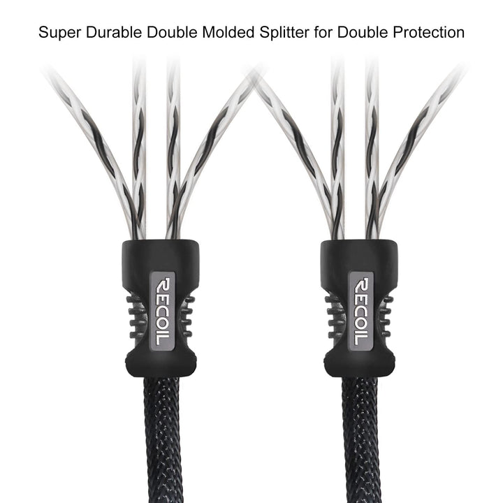 RECOIL PCI420 4-Kanal Cinch Kabel 20 Fuss (6 m) – OFC, 100% sauerstofffreies Kupfer, doppelt geschir