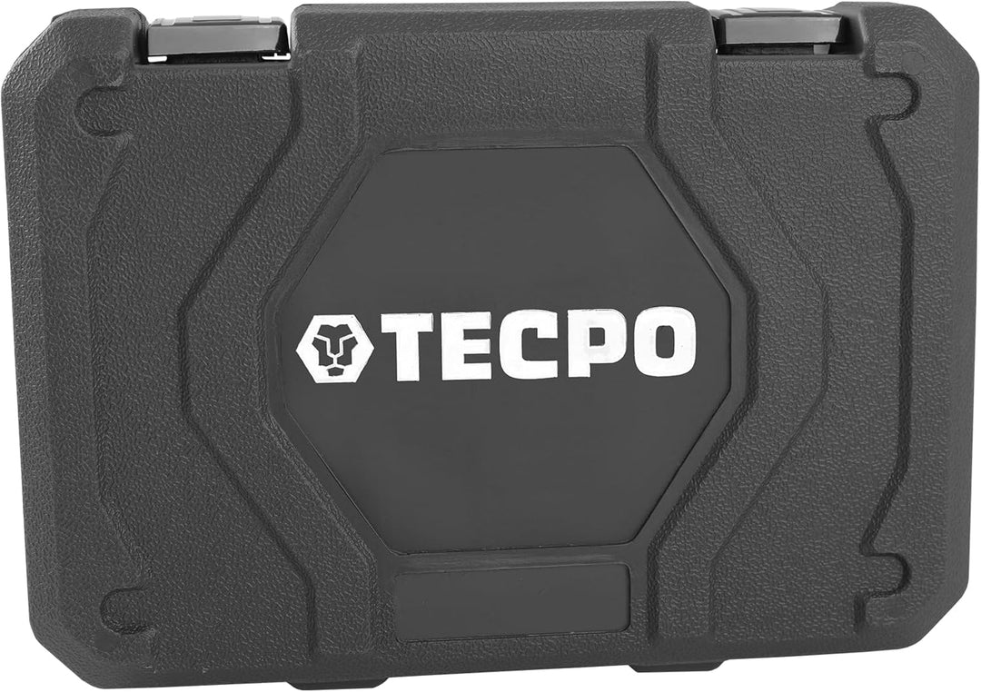 TECPO Steckschlüssel Satz 19-tlg. Sechskant 8-32 mm 1/2 Zoll Werkzeug Nuss-Set Zöllig 5/16"-1-1/4" E