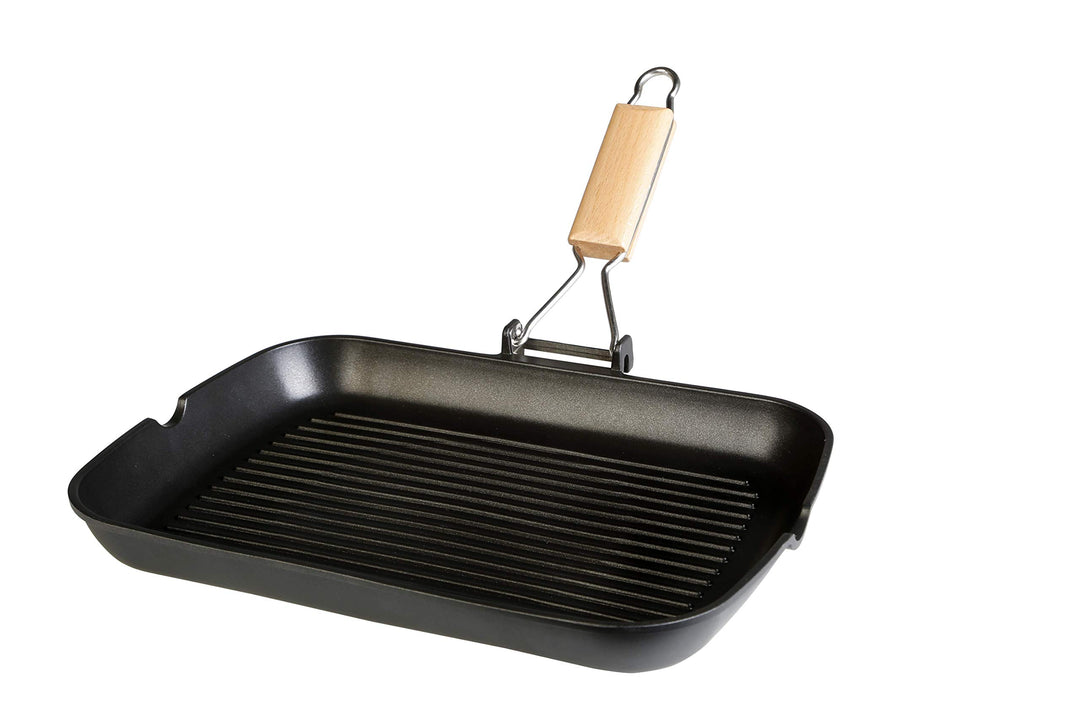 WECOOK! Ecostone Grillpfann Induktion Gewellt, 34 x 24 cm, Antihaftbeschichtung ILAG Ökologisch PFOA