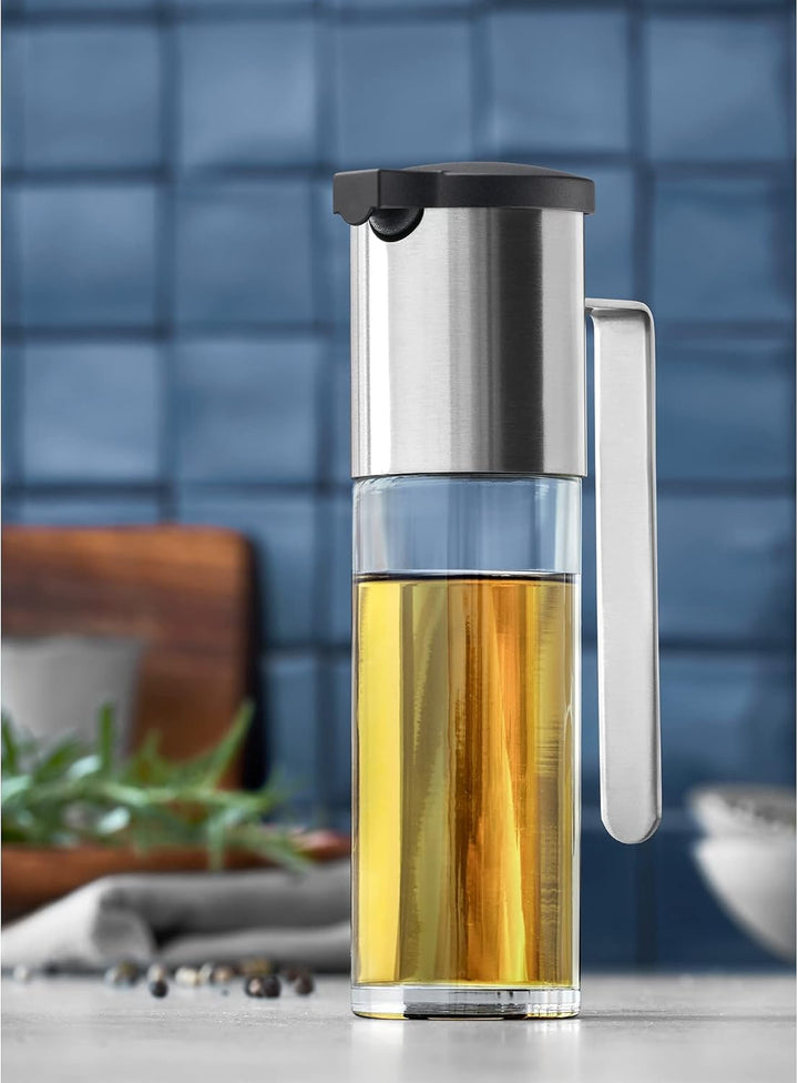 WMF Basic Essig- Ölspender 120ml, Essig und Öldosierer mit Aromadeckel, Rücklauföffnung, Glasbehälte