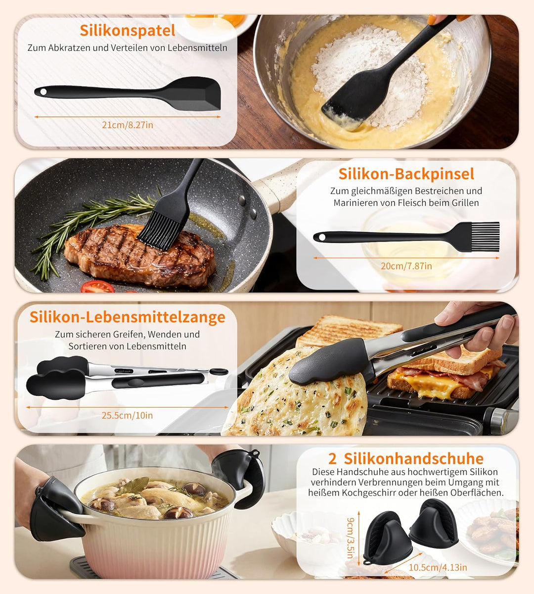 21PCS Silikonform Heissluftfritteuse für Philips NA460, Philips Airfryer 4000 serie 10L Airfryer Zub
