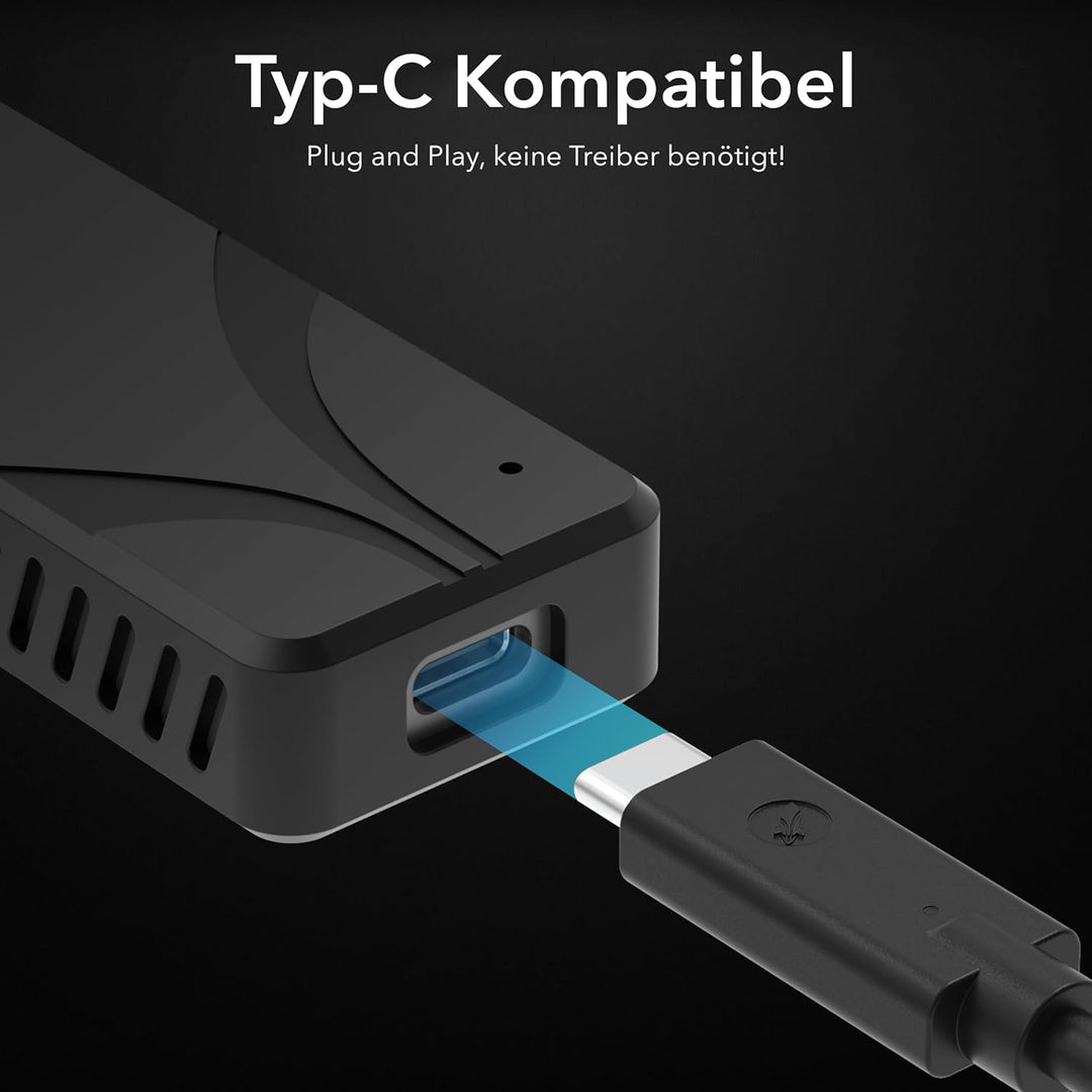 Sabrent Portable SSD 1TB, Festplatte extern NVMe, USB 3.2 Gen 2, 1500 MB/s Lesen, USB C Kabel enthal