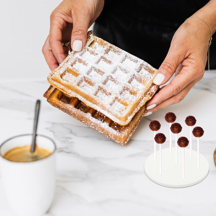 Yardwe Tisch Cake Pops Halter aus Acryl Weiss für Party Display | Glatte Oberfläche, Tragbar und Pol